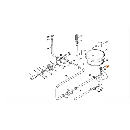 STIHL  Dysza Ø 1,6 mm, pomarańczowa 4203 700 6308